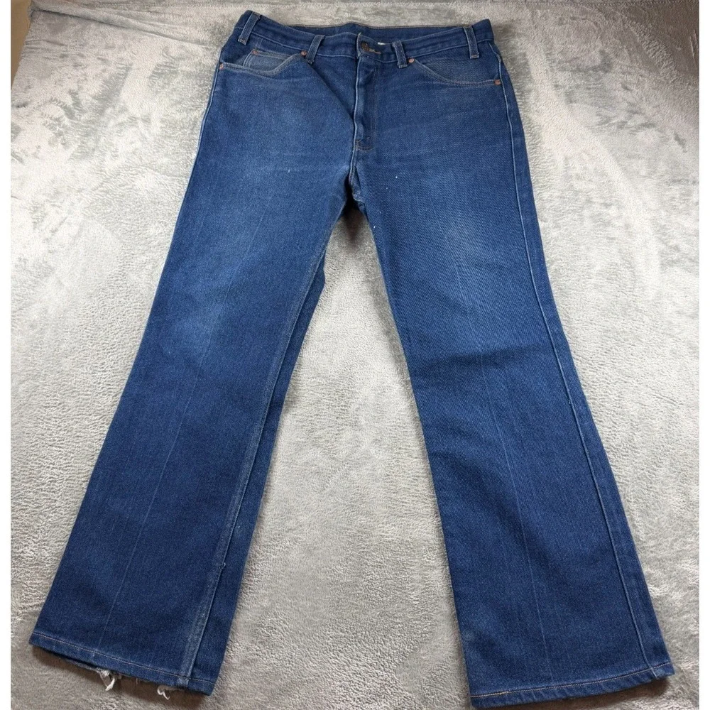 Vtg Levi's 517 Boot Cut Jeans 38x30 Dark‎ Wash Y2K Western Denim Mens